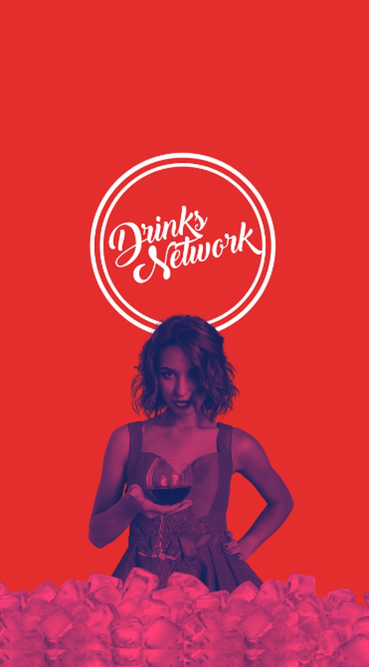 RepShare app opening screen with the Drinks Network logo