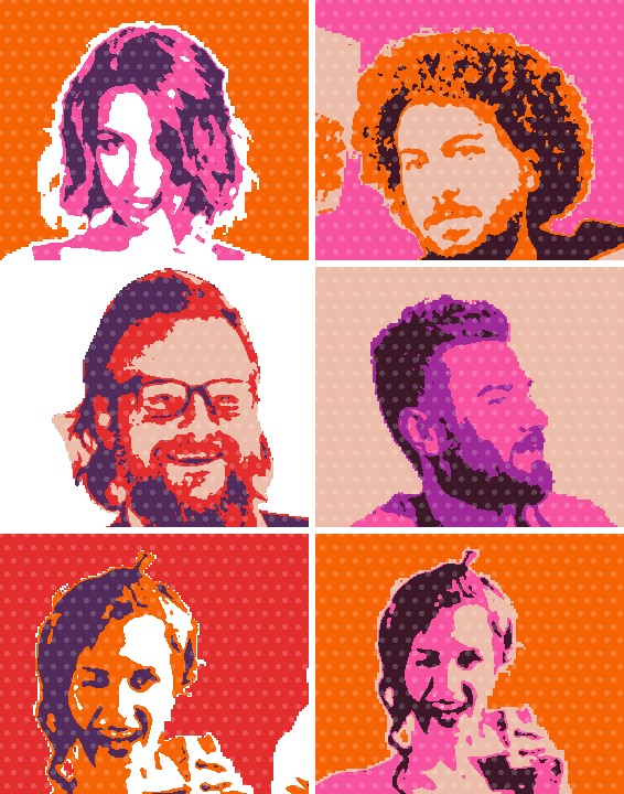 Pop-art portraits of Drinks Network people